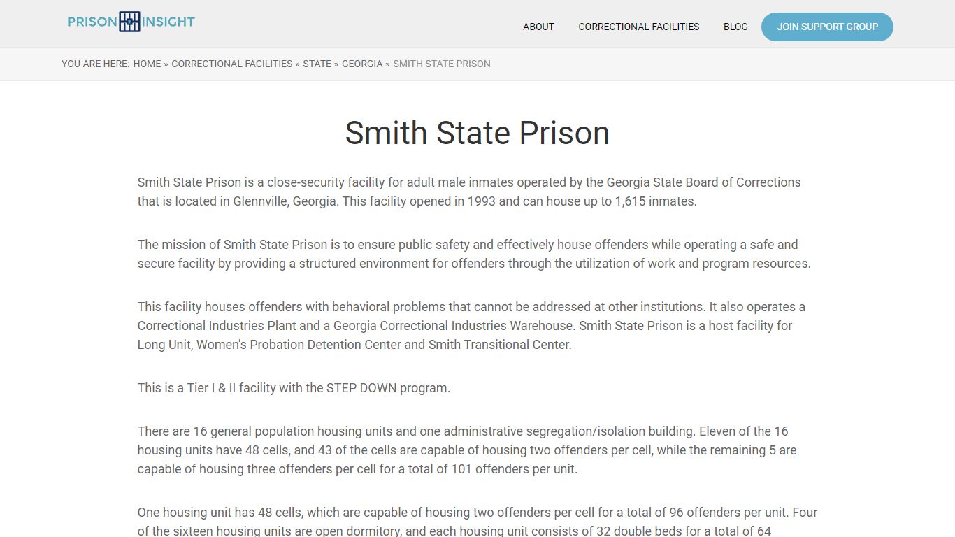 Smith State Prison - Prison Insight